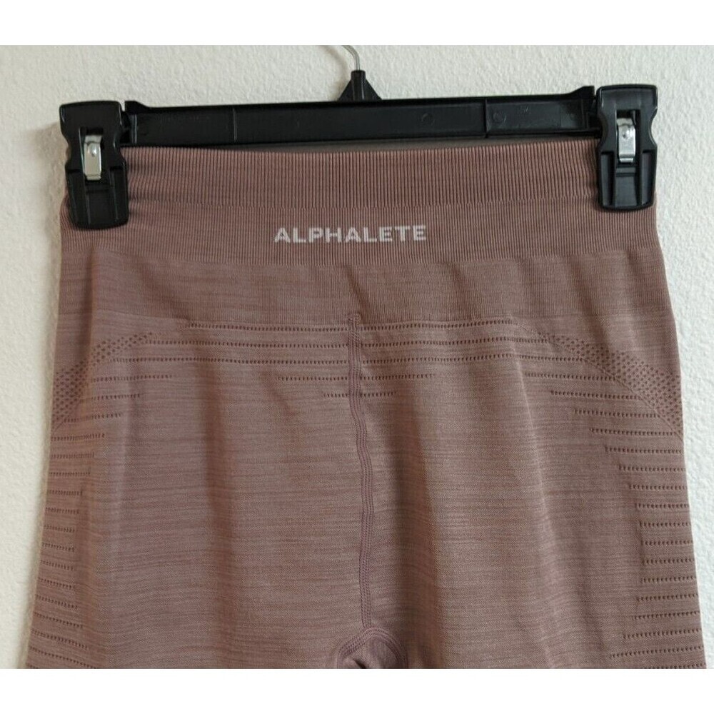 Women's ALPHALETE Mauve Compression Leggings Small - Picture 8 of 9